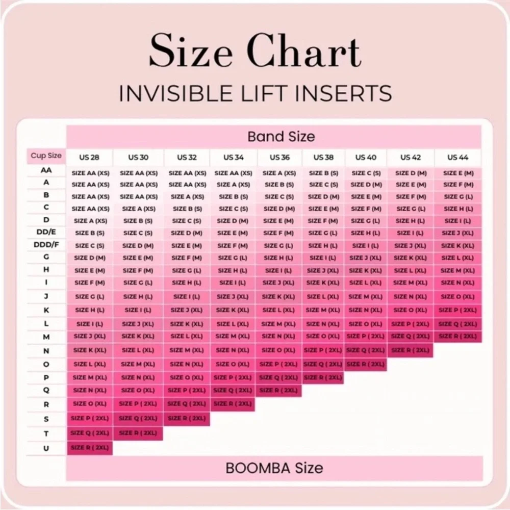 BOOMBA invisible lift bra inserts sand color sz large - Picture 11 of 12